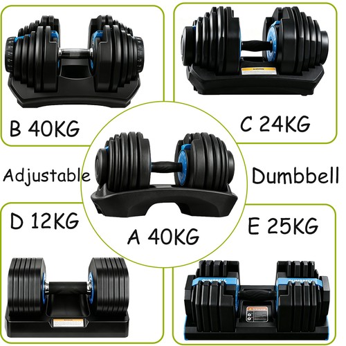 Adjustable dumbbell 40kg - adjustable, 12/24/40kg
