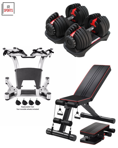 40kg adjustable dumbbells pair - 40kg,