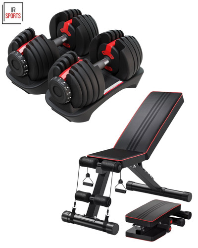 Adjustable dumbbells 40kg set - 40kg,